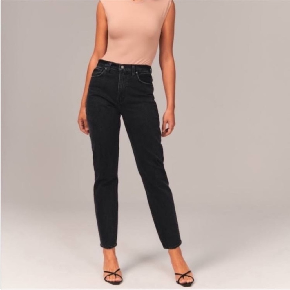Abercrombie & Fitch 80s Mom High Rise Jeans Black size 25